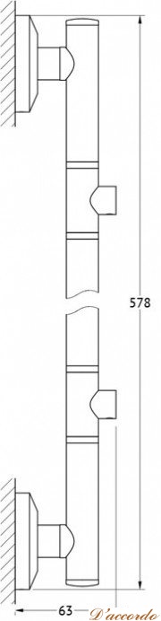 картинка Штанга двухпозиционная 58 см FBS Standard STA 074 от магазина D'accordo